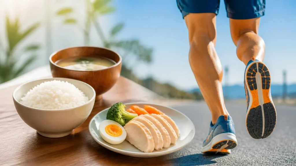 マラソンの前の食事は3時間前が勝負｜前日・当日の糖質量とNG食材を完全ガイドのアイキャッチ画像