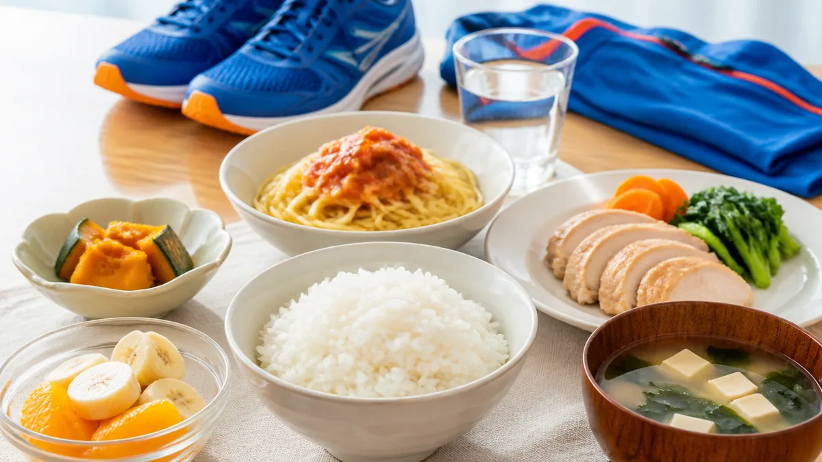 いつ何を食べる？前日の朝・昼・夜の時間帯別メニューの解説画像