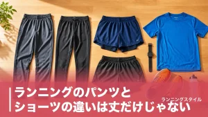 ランニングのパンツとショーツの違いは丈だけじゃない｜3タイプの使い分けと季節別の正解のアイキャッチ画像