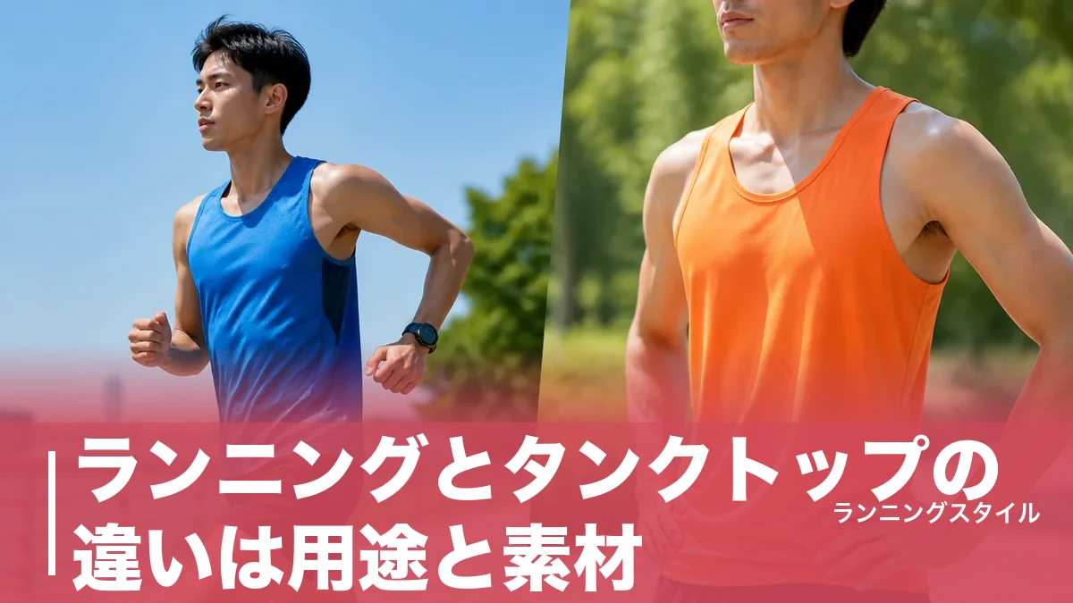 ランニングとタンクトップの違いは用途と素材|和製英語の正体と走る時の一枚選びのアイキャッチ画像