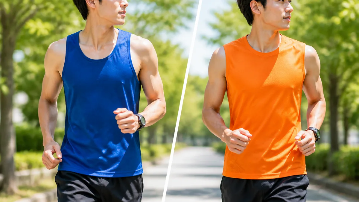 走るならどっち?ランナー目線の袖なしトップス使い分けの解説画像