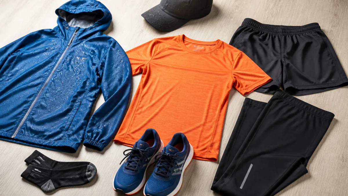 気温別・雨の日ランニングの服装コーデ早見表の解説画像