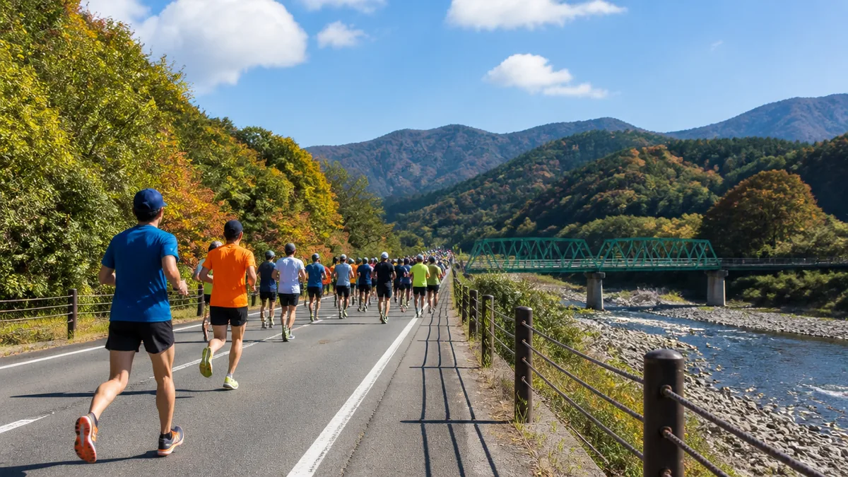 青梅マラソンコースは「15km行って15km戻る」1本道|まず全体像をつかむの解説画像
