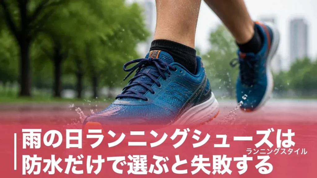 雨の日ランニングシューズは防水だけで選ぶと失敗する｜現行5足を価格と重量で比較のアイキャッチ画像