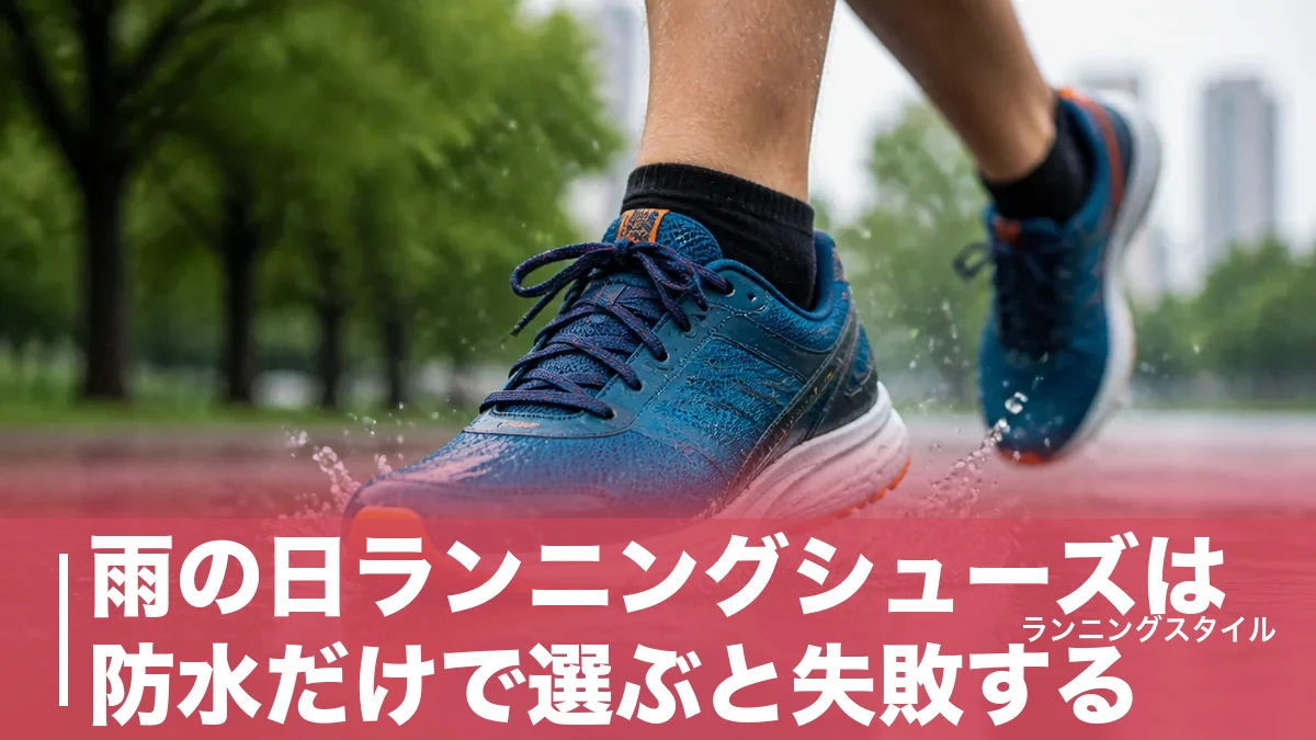 雨の日ランニングシューズは防水だけで選ぶと失敗する｜現行5足を価格と重量で比較のアイキャッチ画像